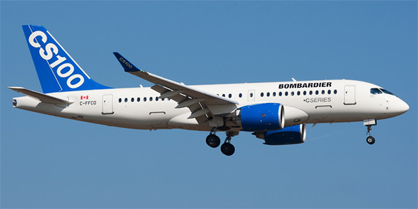 Пассажирский самолет Airbus A220-100 (Bombardier CS100)