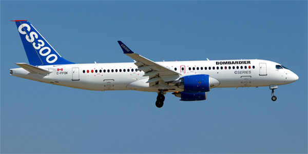 Airbus A220-300 airplane (Bombardier CS300)