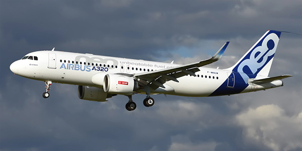 Airbus A320neo commercial aircraft