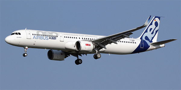 Airbus A321neo commercial aircraft