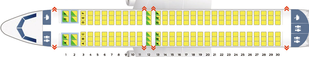 Cхема салона Airbus A320neo