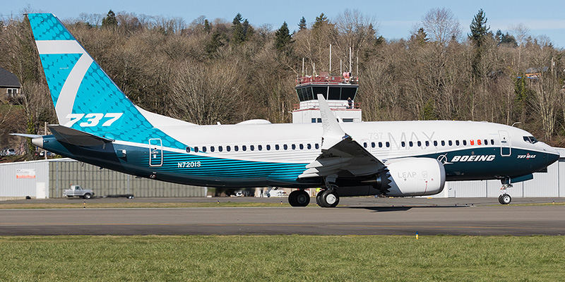 Первый полет Boeing 737 MAX 7