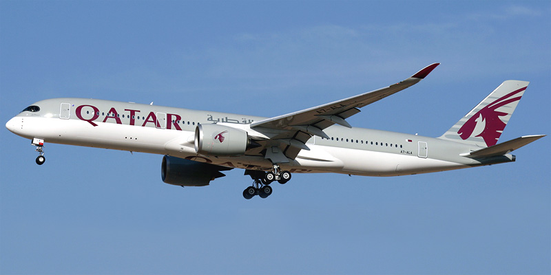 Самолет Airbus A350 Катарских авиалиний